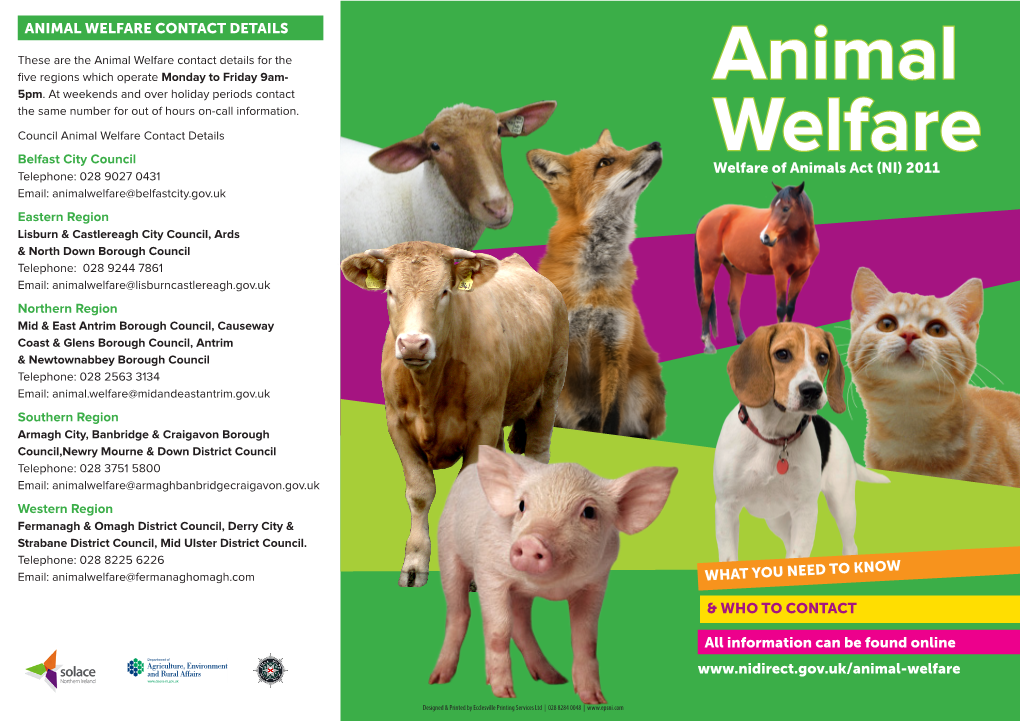 Animal Welfare Contact Details