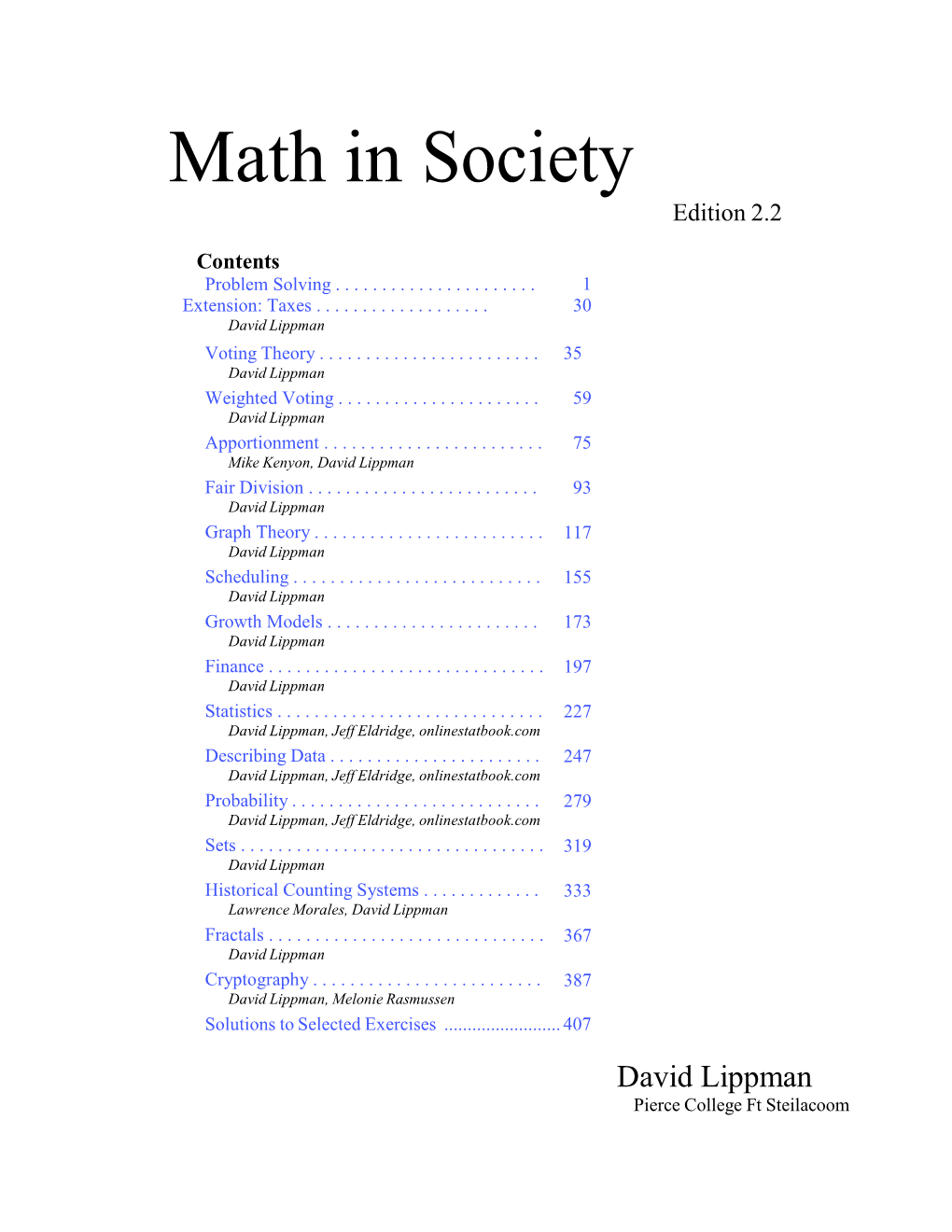 Math in Society Edition 2.2