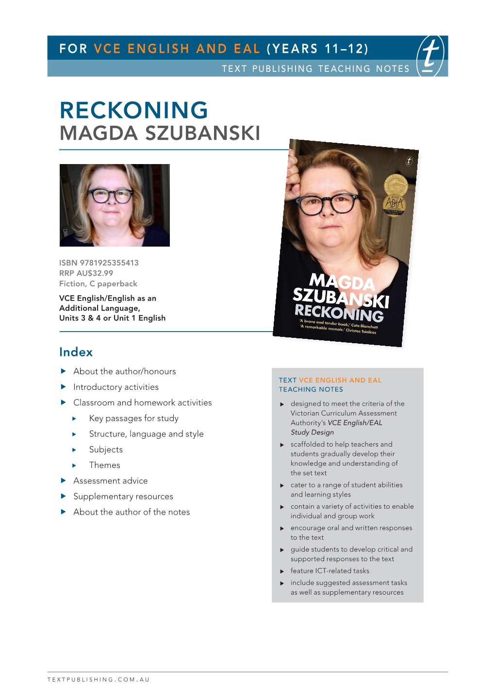 Reckoning Magda Szubanski