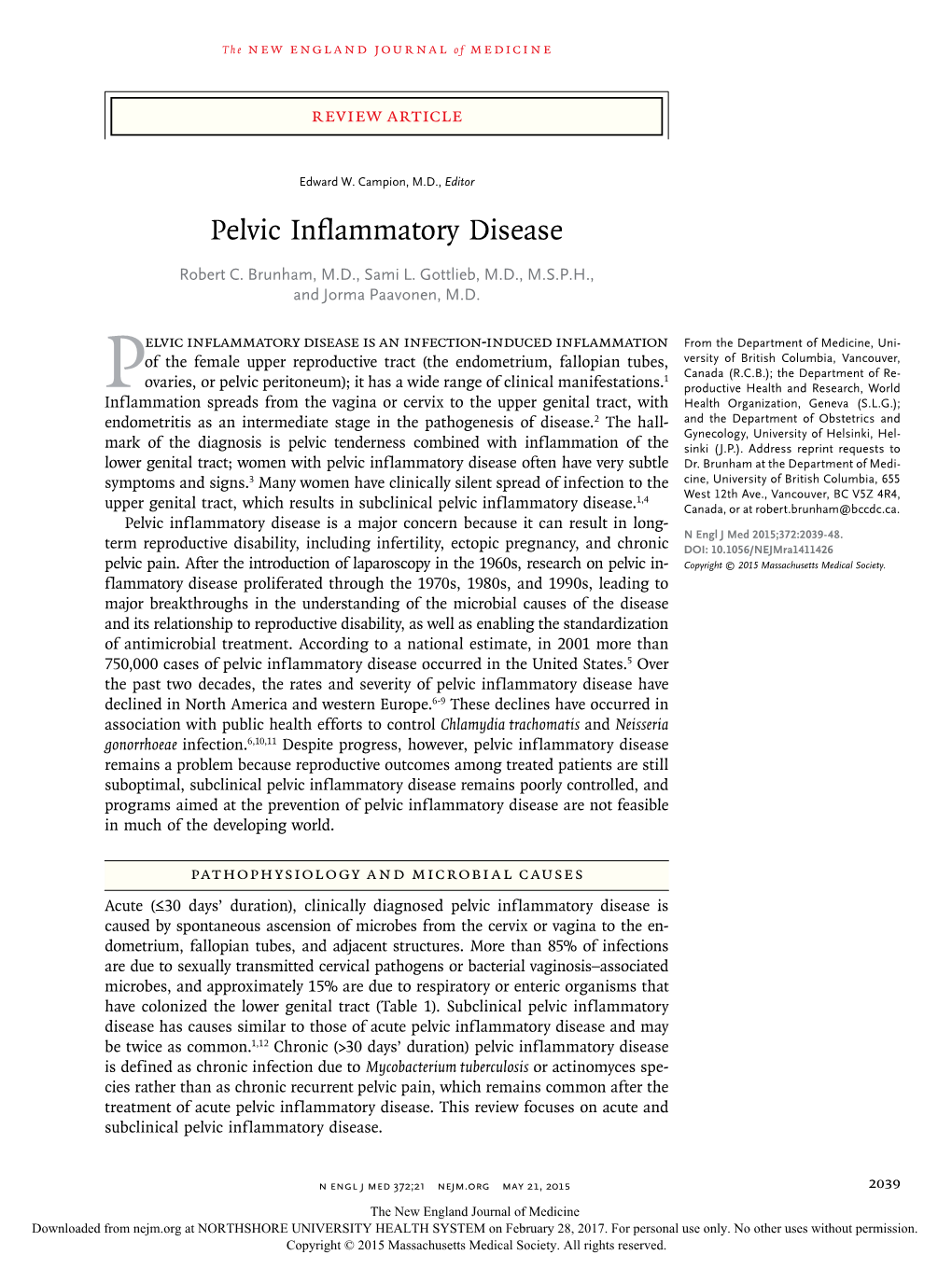 Pelvic Inflammatory Disease