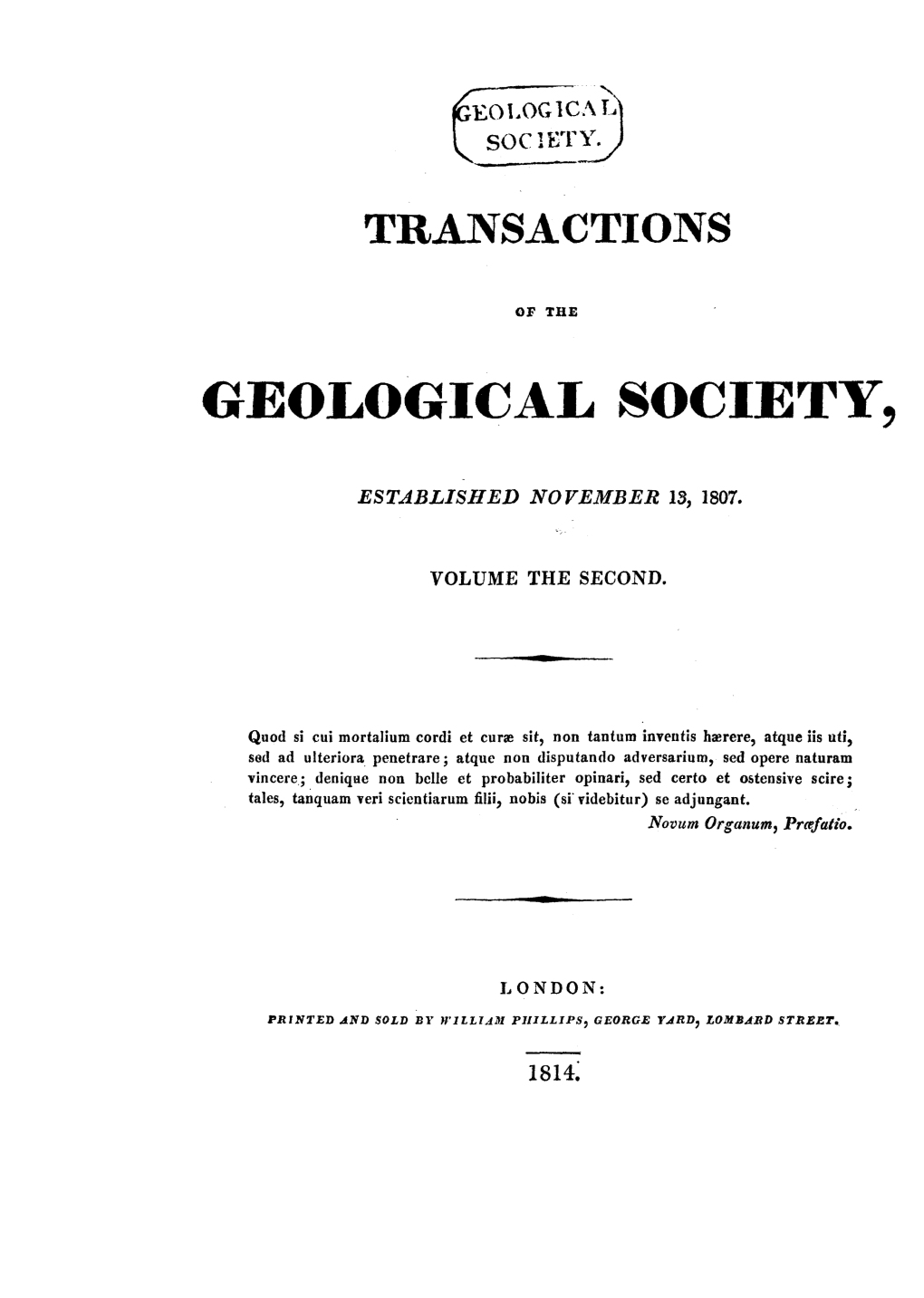 Geological, Society