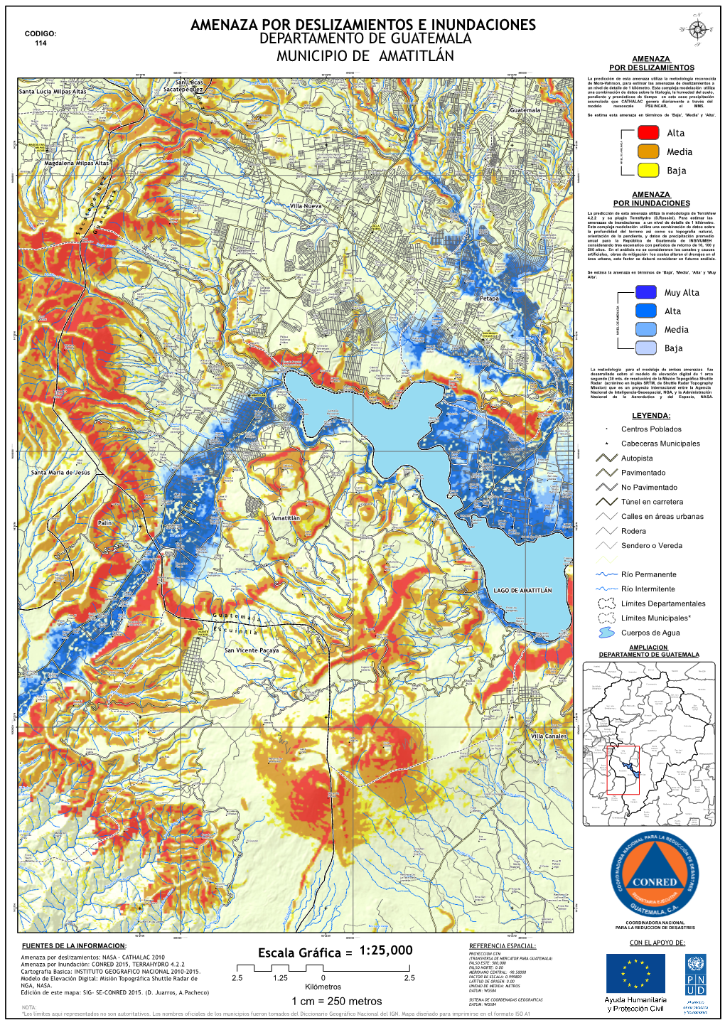 Amatitlan Lago Reja " AMATITLAN "Amatitlan La Playa Ang ^ Azul " El C Minas Castillo " Da " Galiz Uebra Na Ciona L D E La Ae Ronáutica Y D E L Espa Cio, NASA