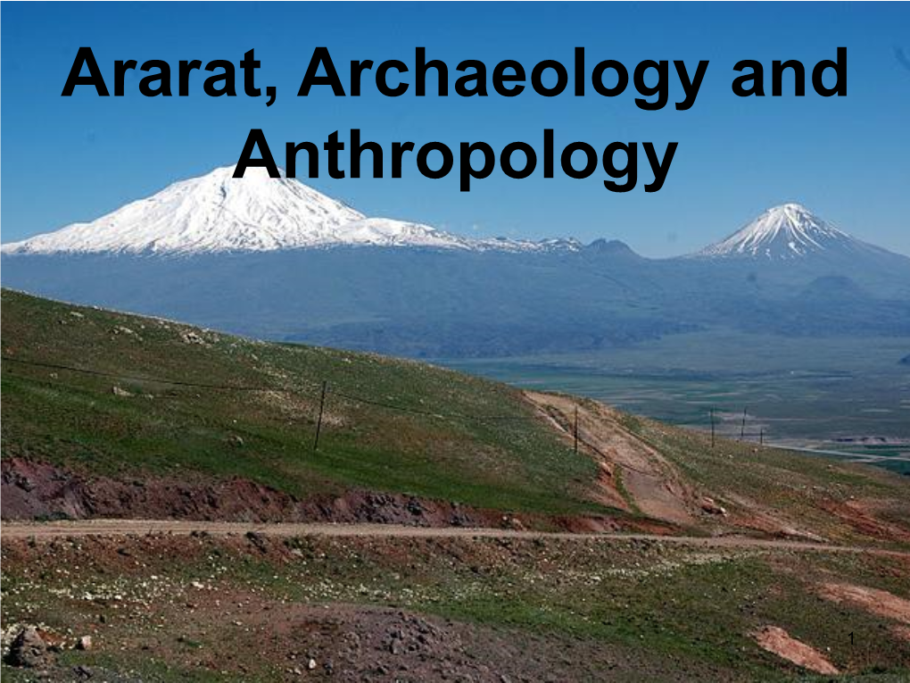 Ararat, Archaeology and Anthropology