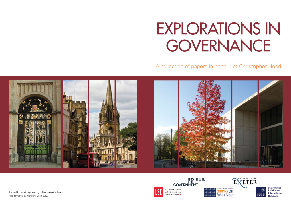 Explorations in Governance