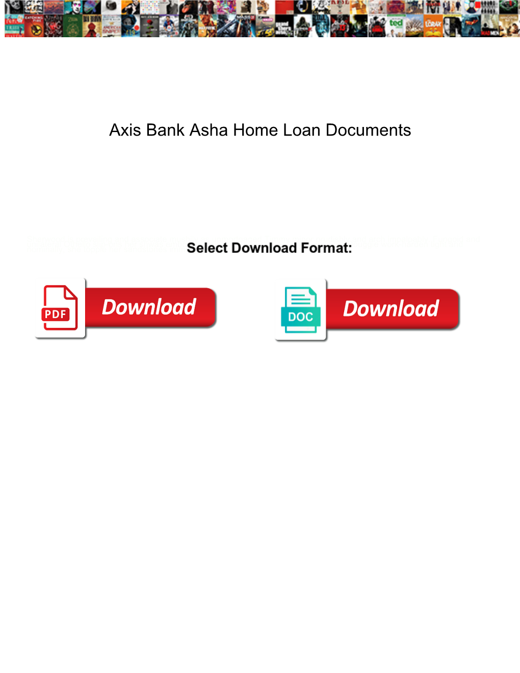 Axis Bank Asha Home Loan Documents