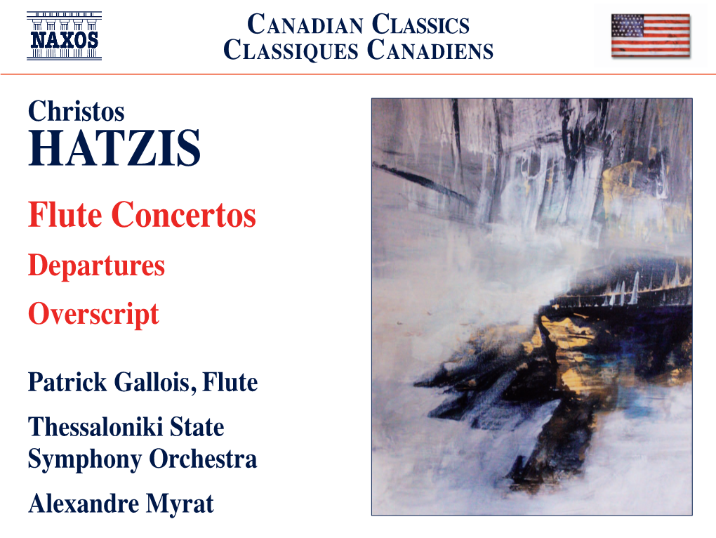 Christos HATZIS Flute Concertos Departures Overscript