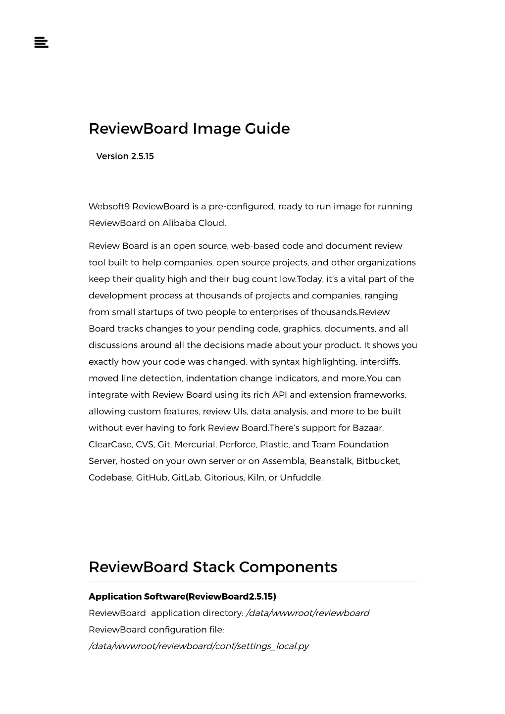 Reviewboard Image Guide Reviewboard Stack Components