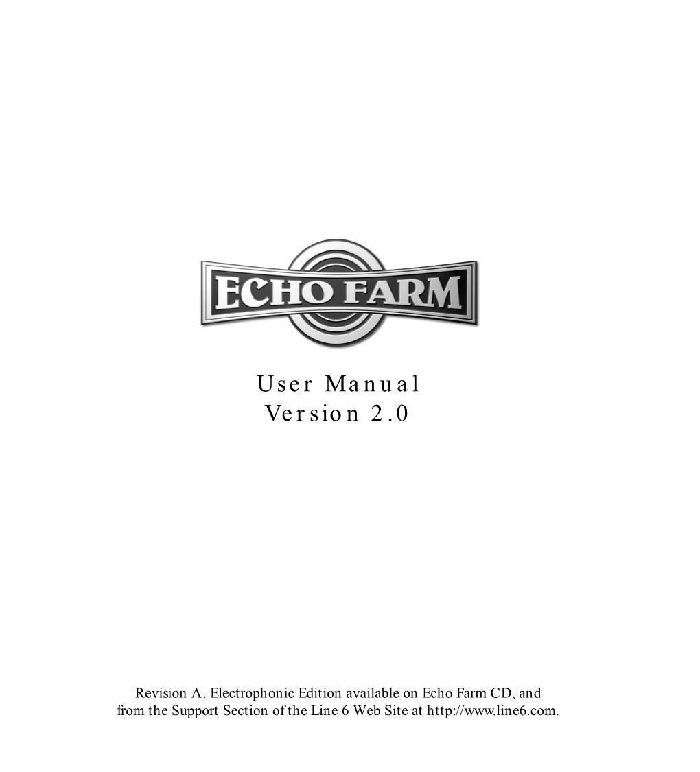 Echo Farm User Manual Version