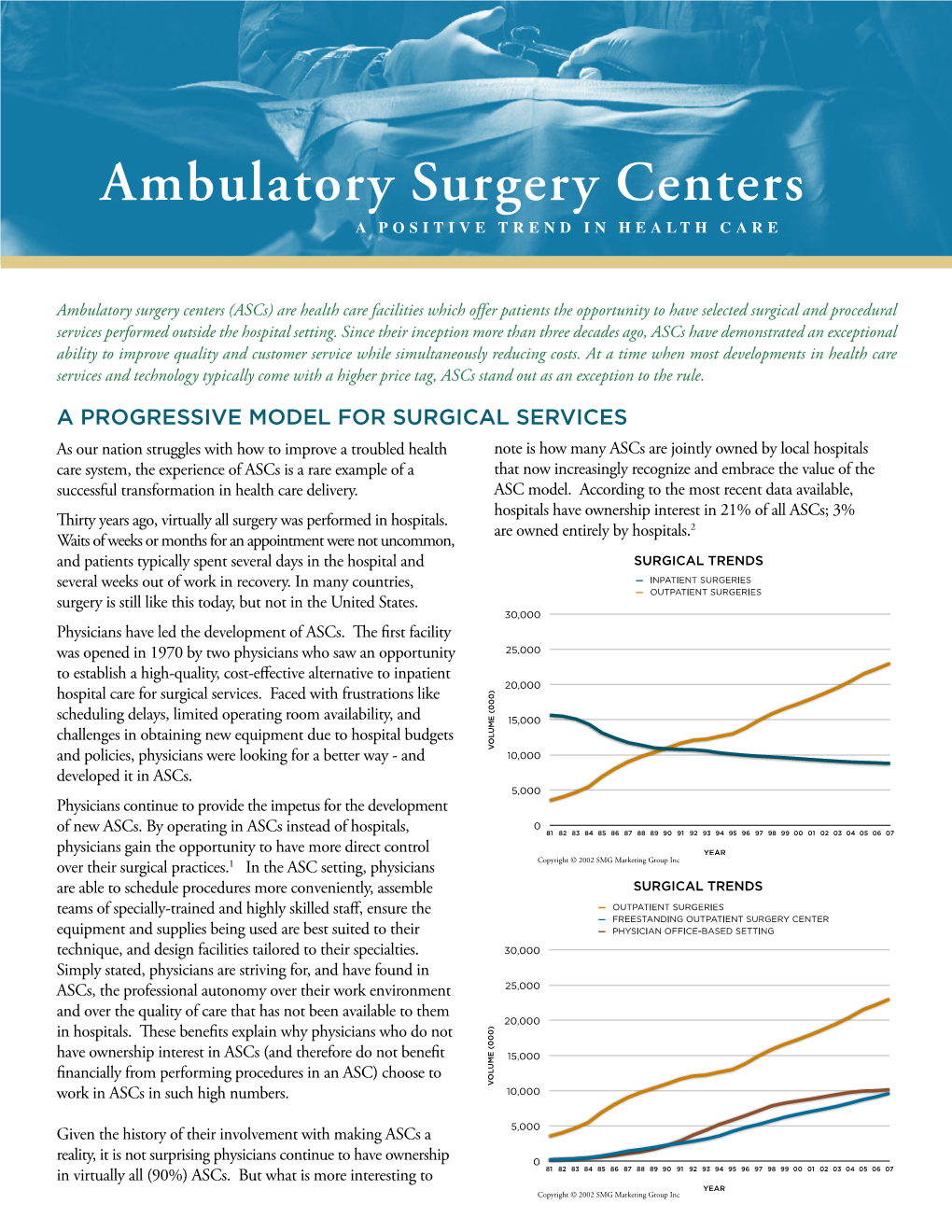 Ambulatory Surgery Centers: a Positive Trend in Health Care • 