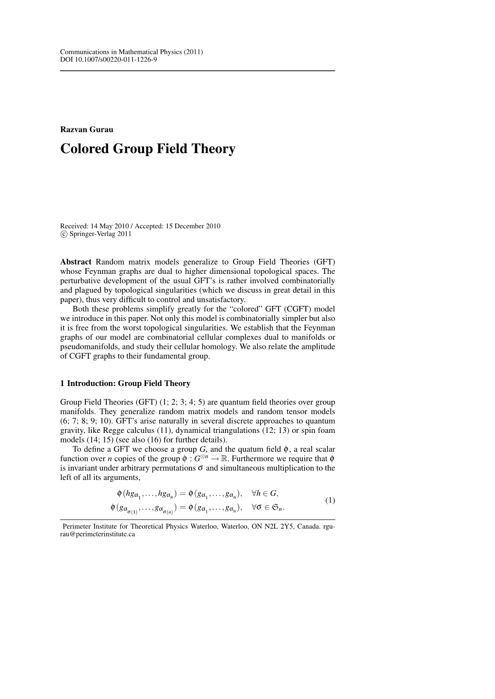 Colored Group Field Theory