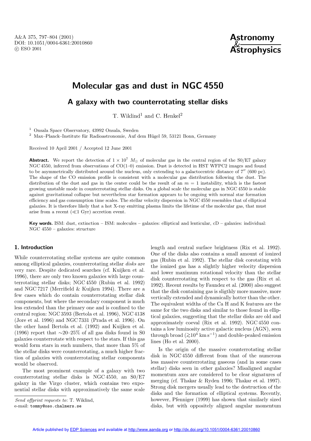 Molecular Gas and Dust in NGC 4550