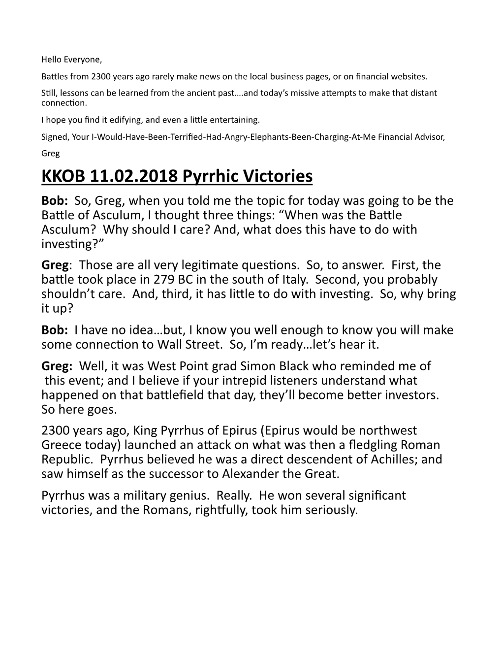 KKOB 11.02.2018 Pyrrhic Victories