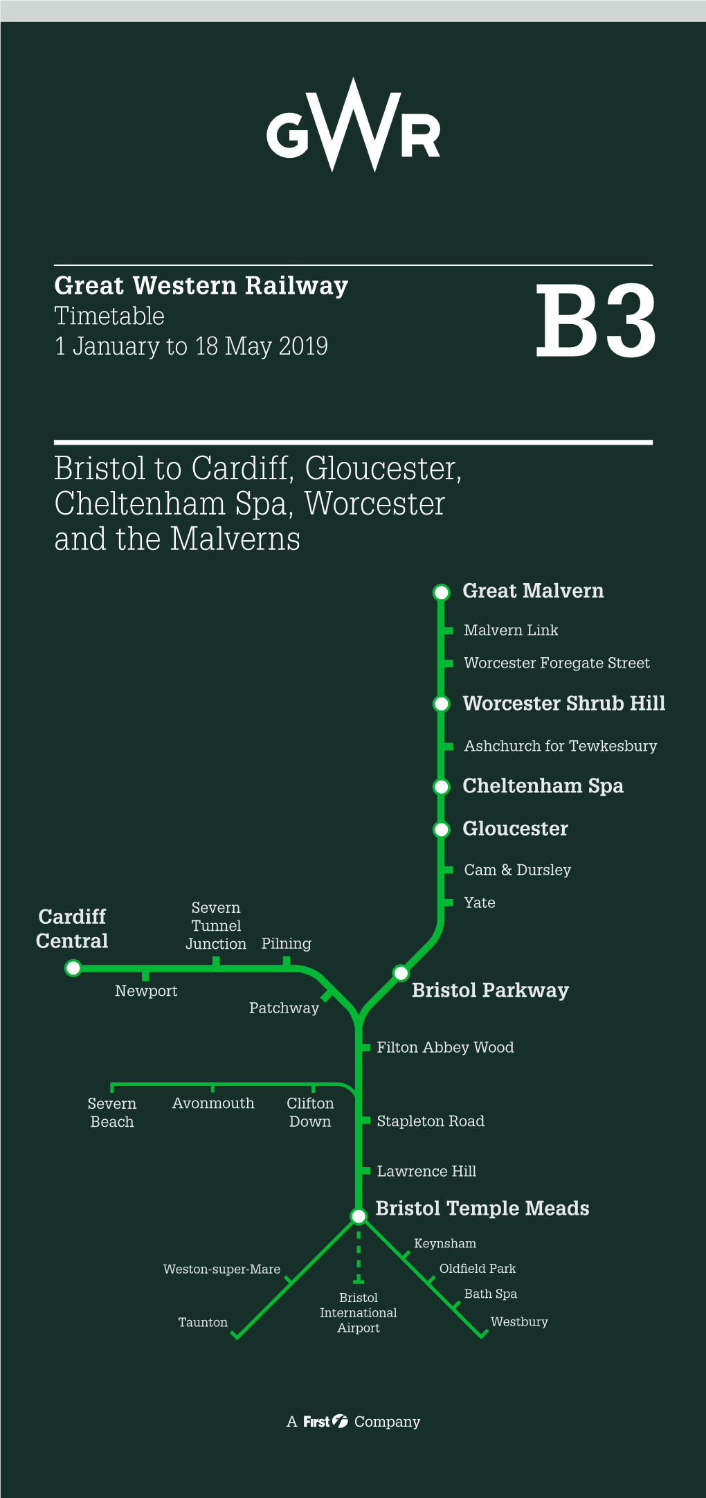 Bristol to Cardiff, Gloucester, Cheltenham Spa, Worcester and the Malverns