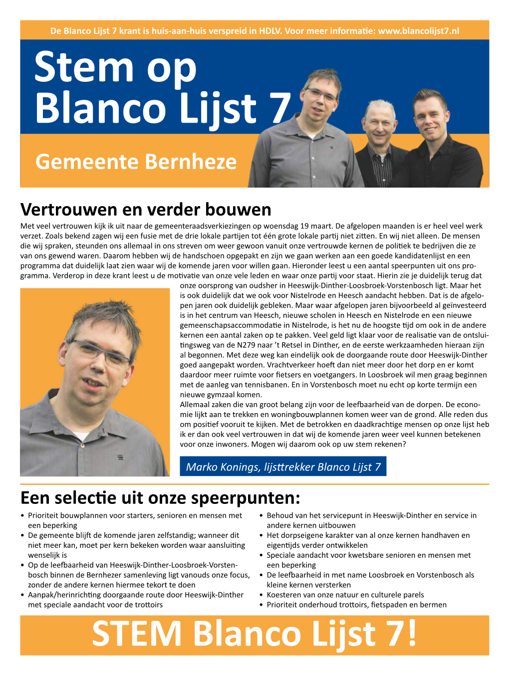 STEM Blanco Lijst 7!