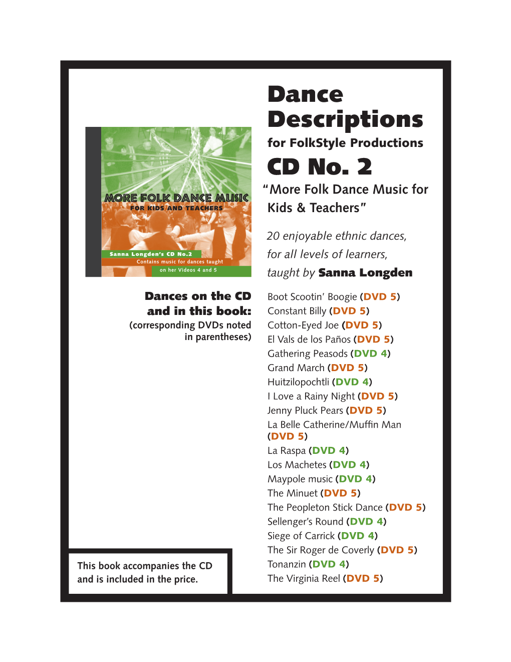 CD 2 Dance Description