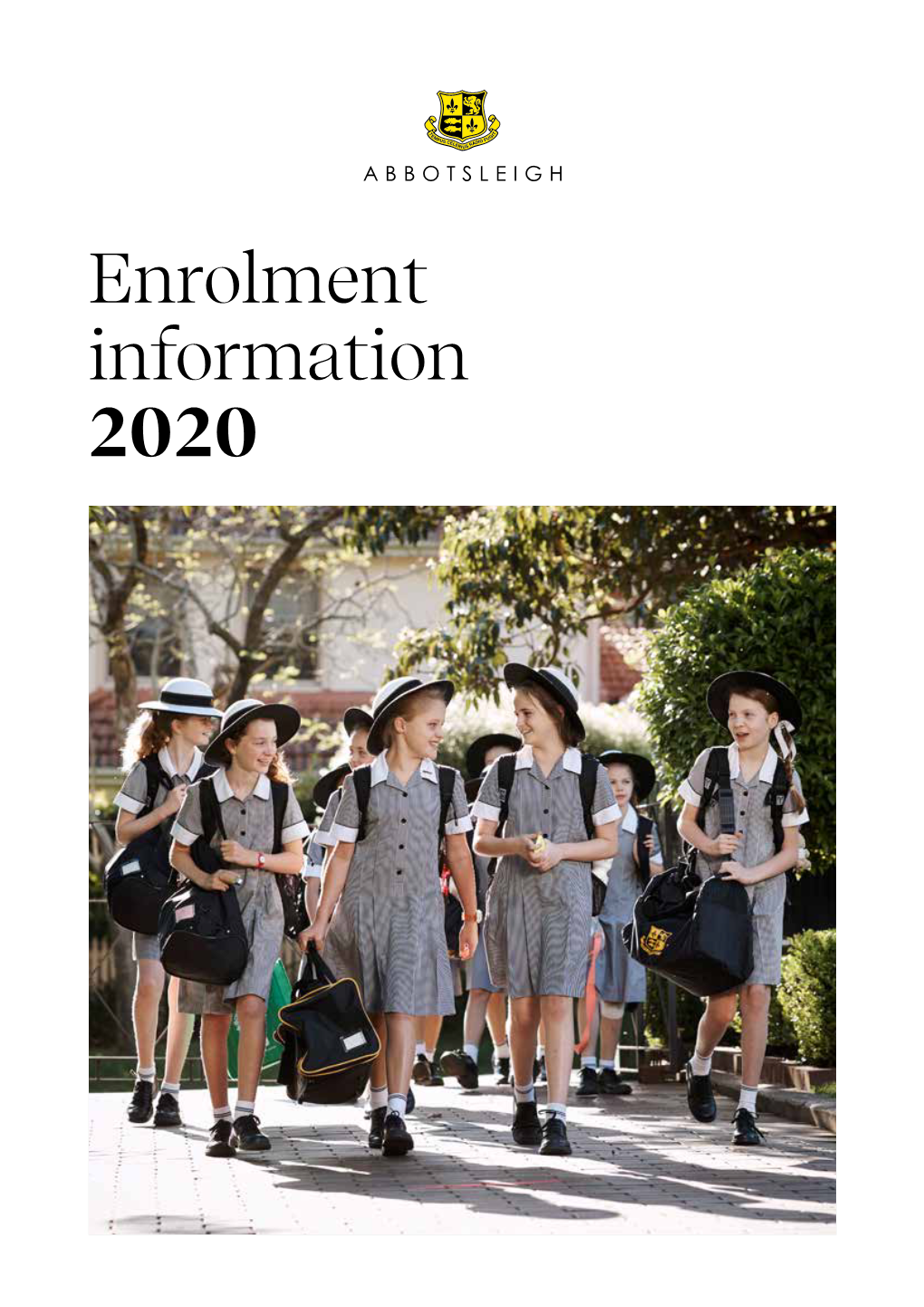 Enrolment Information 2020 School Tours