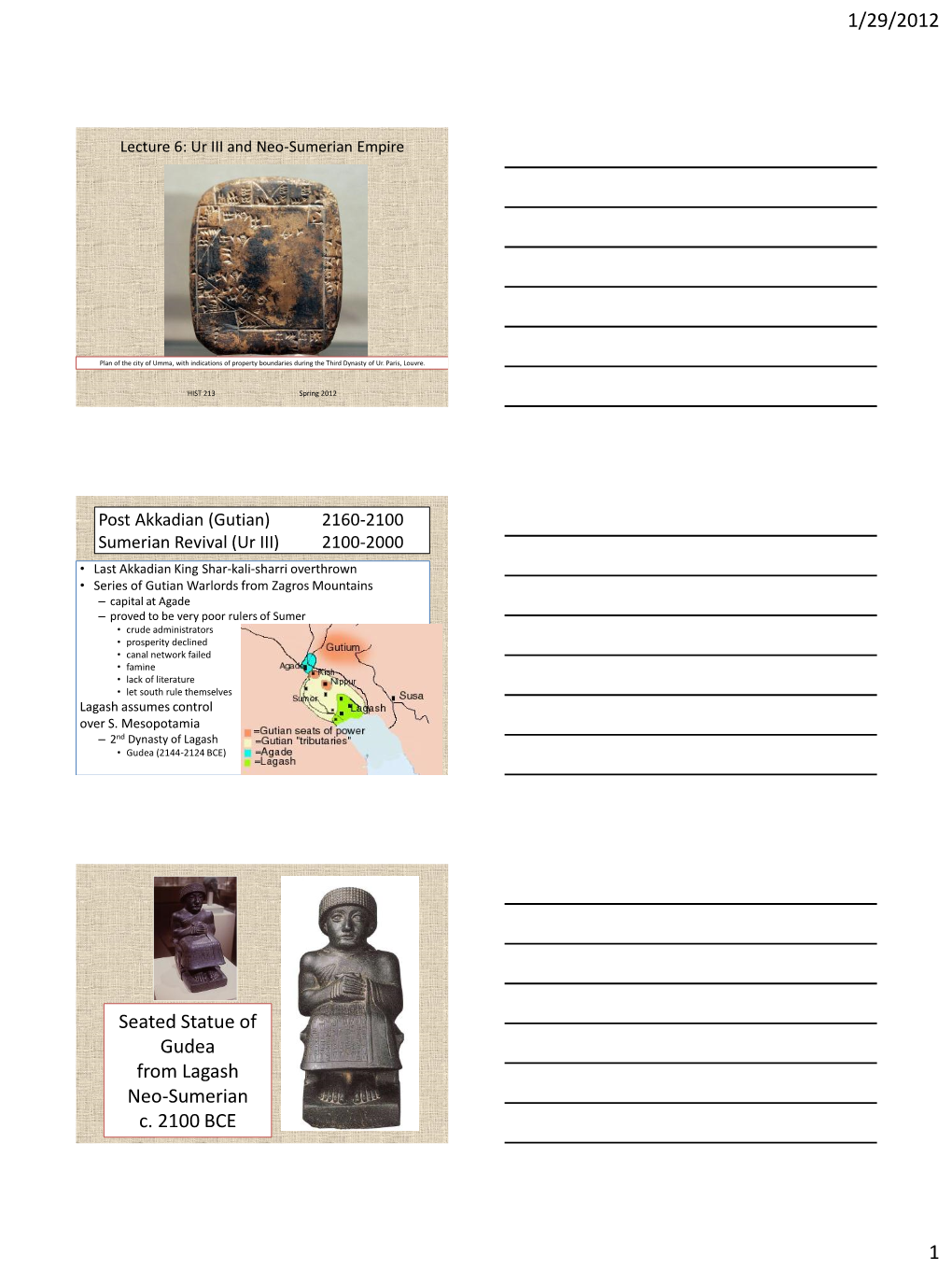 Lecture 6: Ur III and Neo-Sumerian Empire