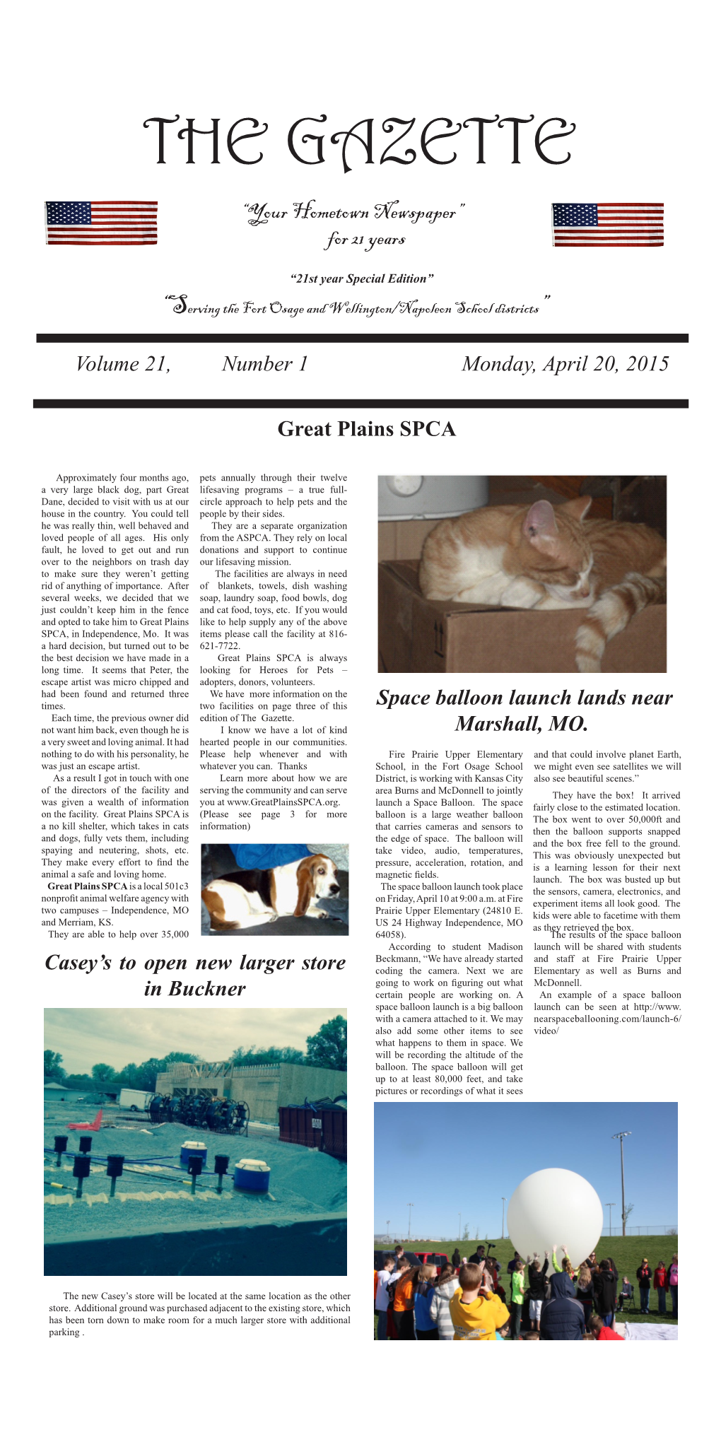 Newspaper April 20 2015