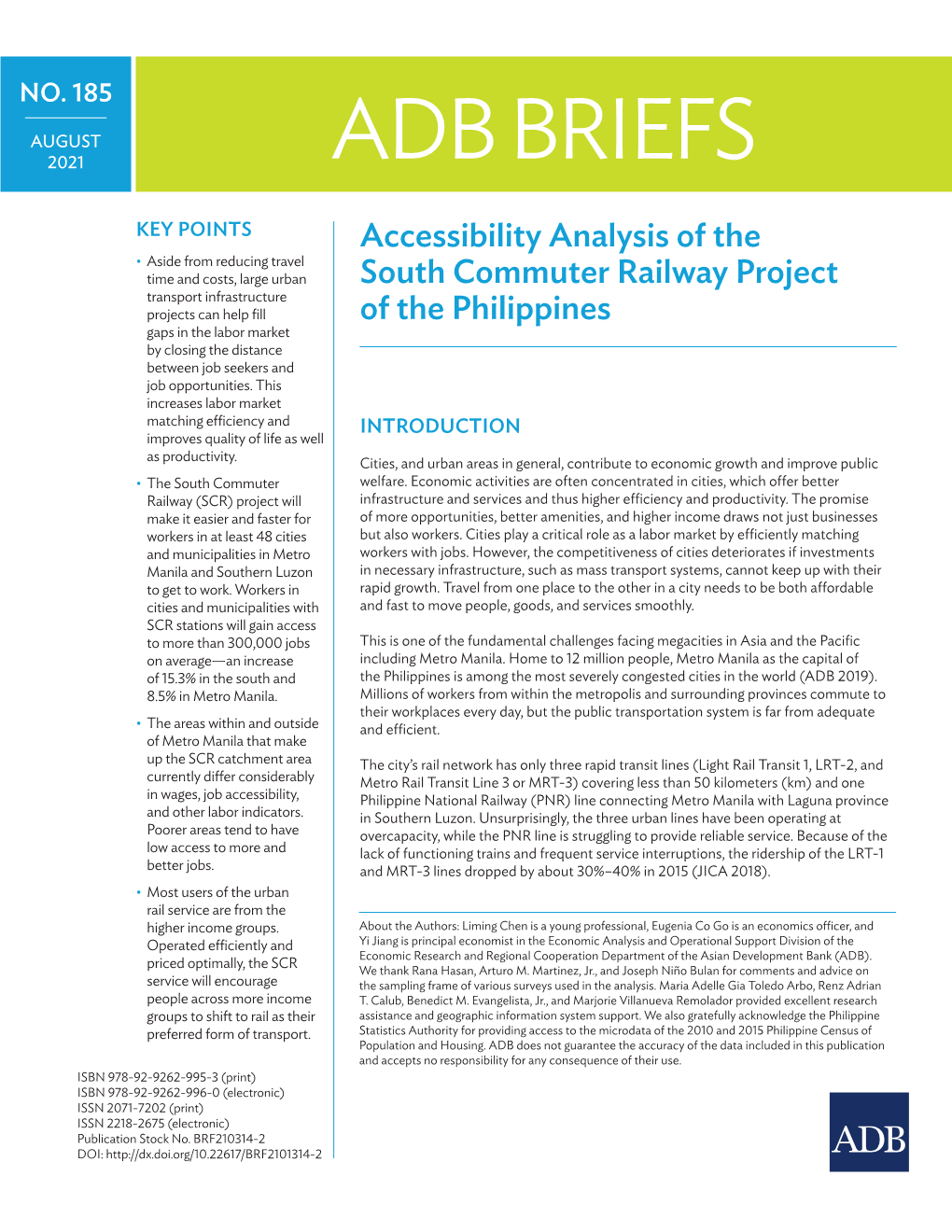 Accessibility Analysis of the South Commuter Railway Project of the Philippines