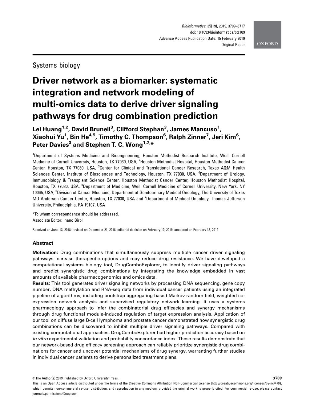 Systematic Integration and Network Modeling Of