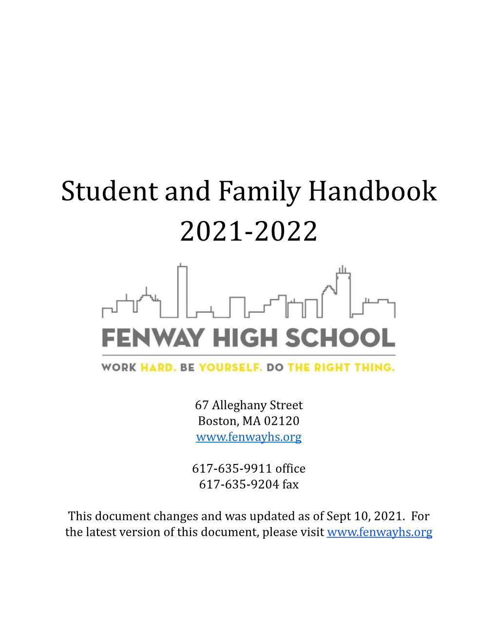 Student Handbook