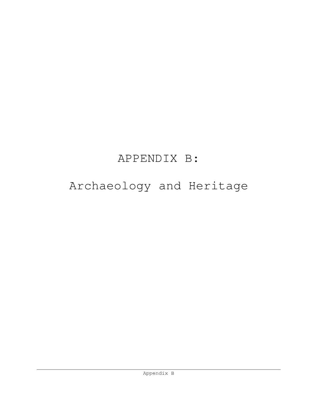 Archaeology and Heritage