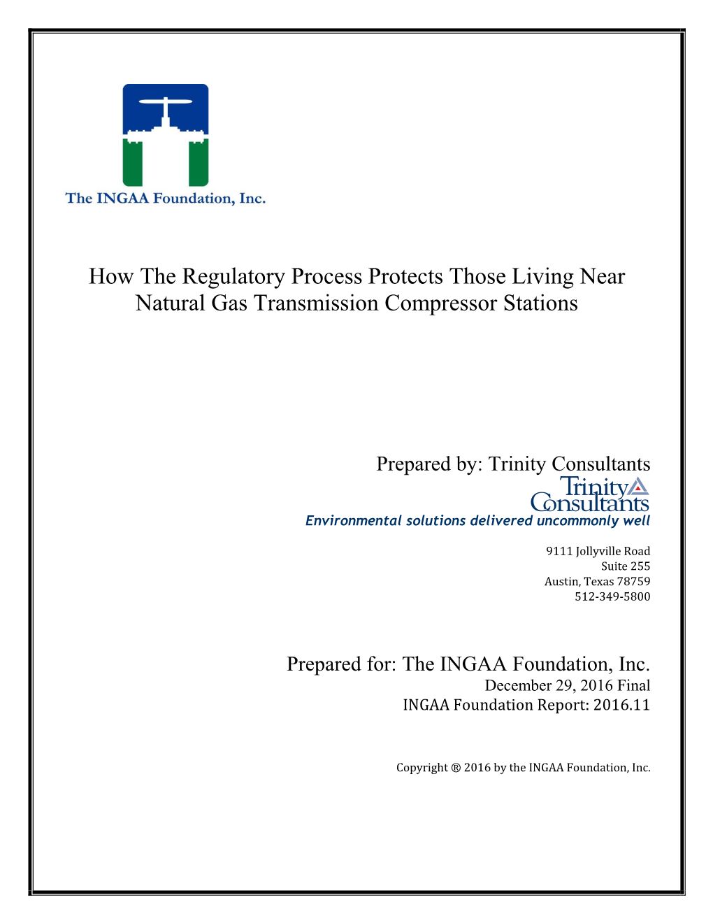 How the Regulatory Process Protects Those Living Near Natural Gas Transmission Compressor Stations