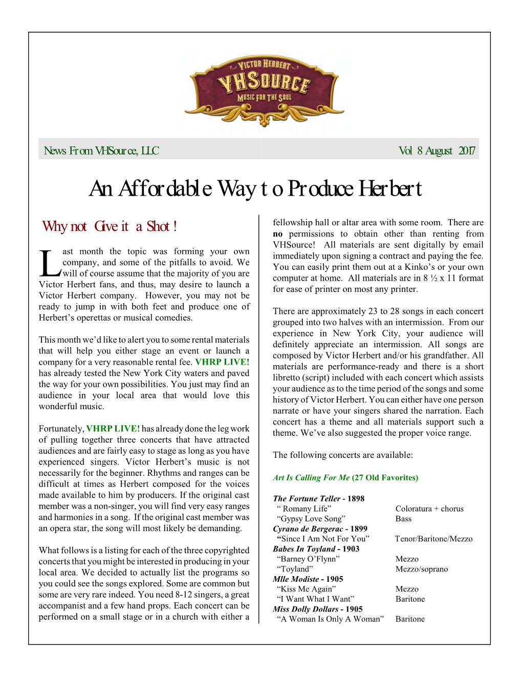 An Affordable Way to Produce Herbert