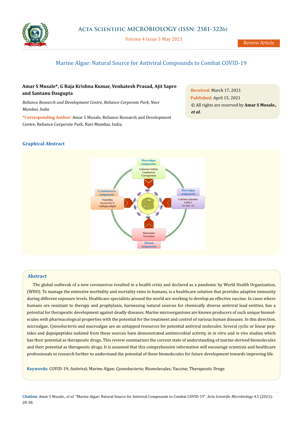 Natural Source for Antiviral Compounds to Combat COVID-19