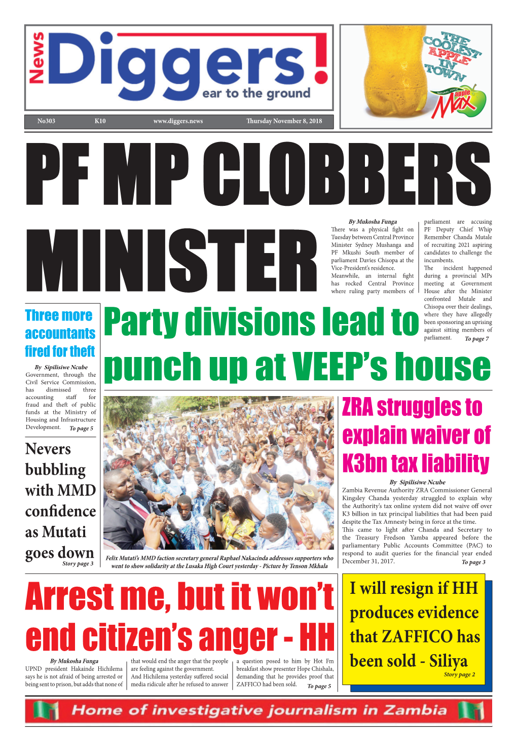 Party Divisions Lead to Punch up at VEEP's House