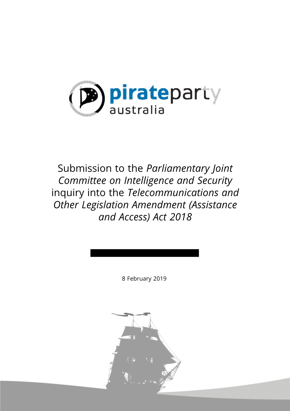 Submission to the Parliamentary Joint Committee on Intelligence