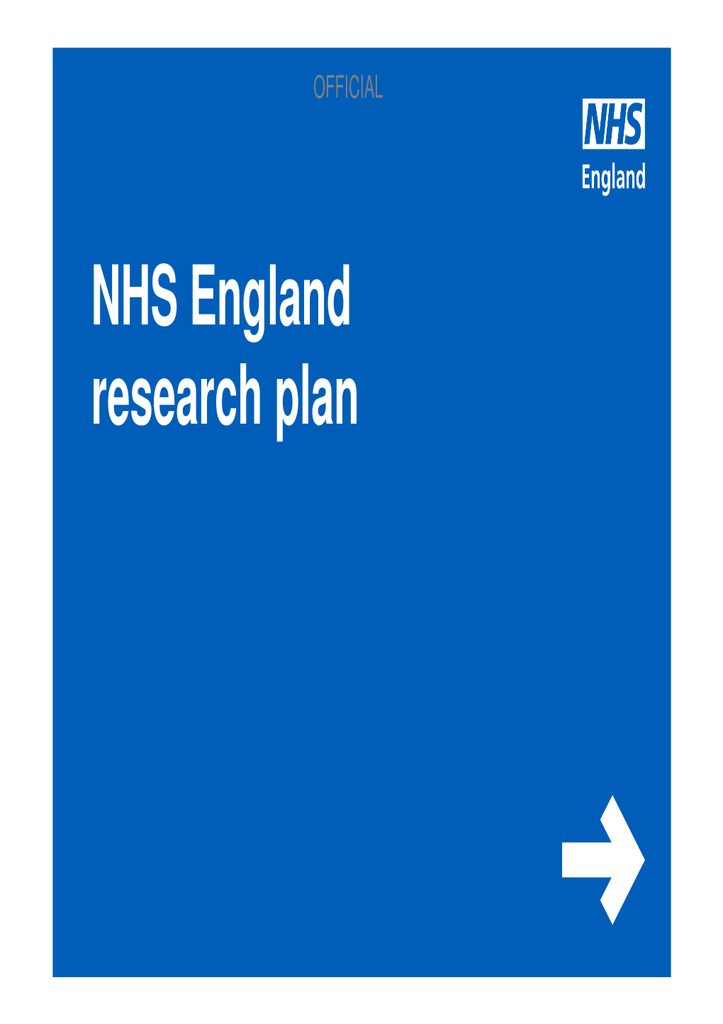 NHS England Research Plan