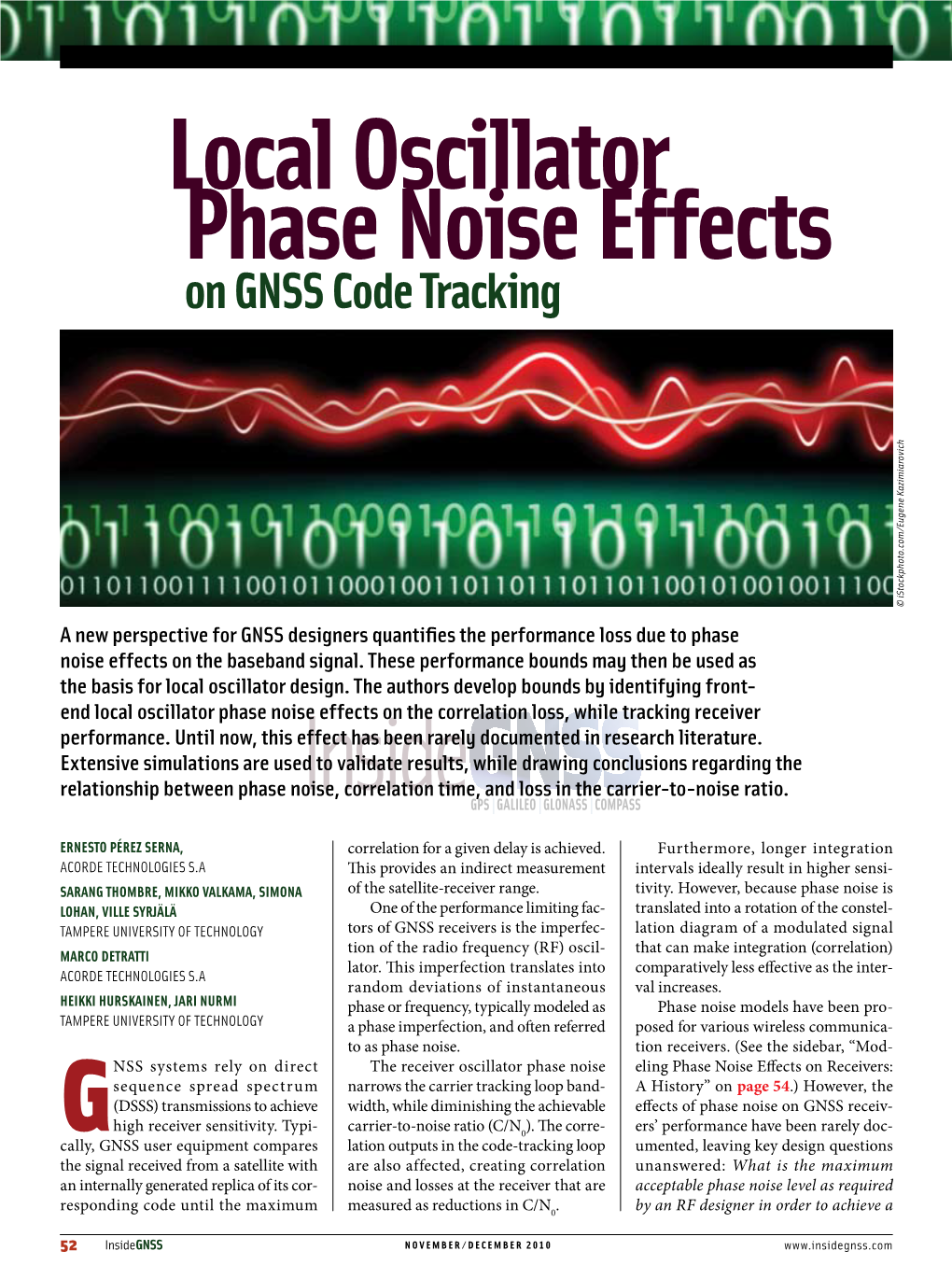 Local Oscillator Phase Noise Effects