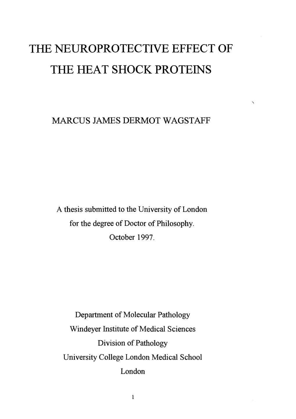 The Neuroprotective Effect of the Heat Shock Proteins