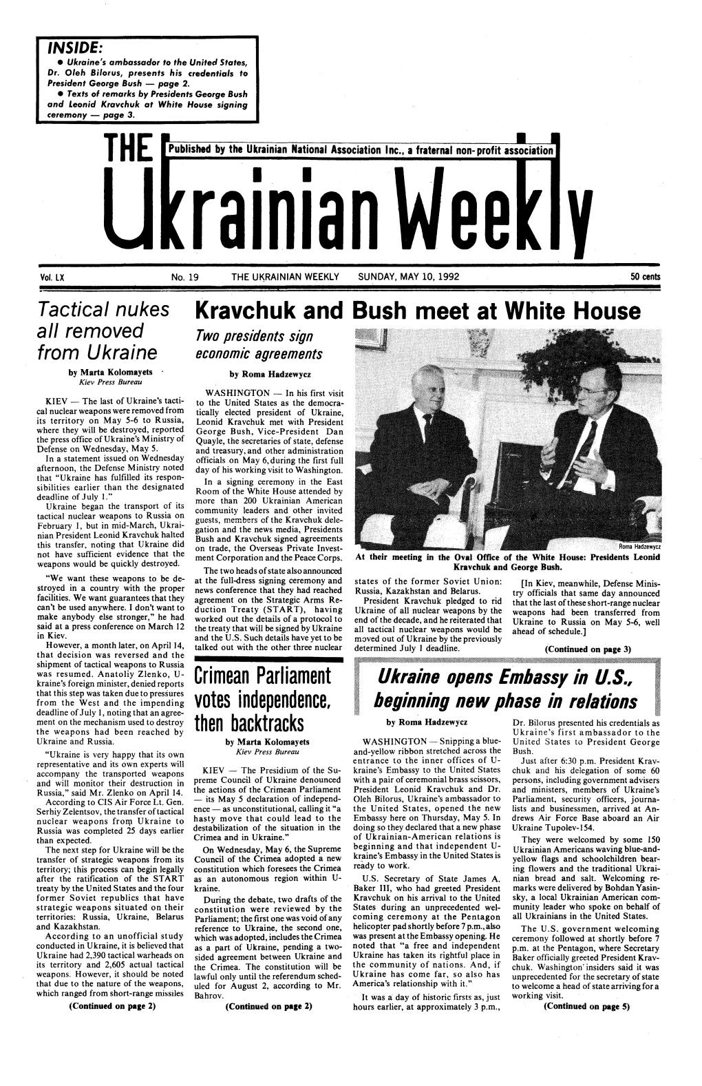 The Ukrainian Weekly 1992