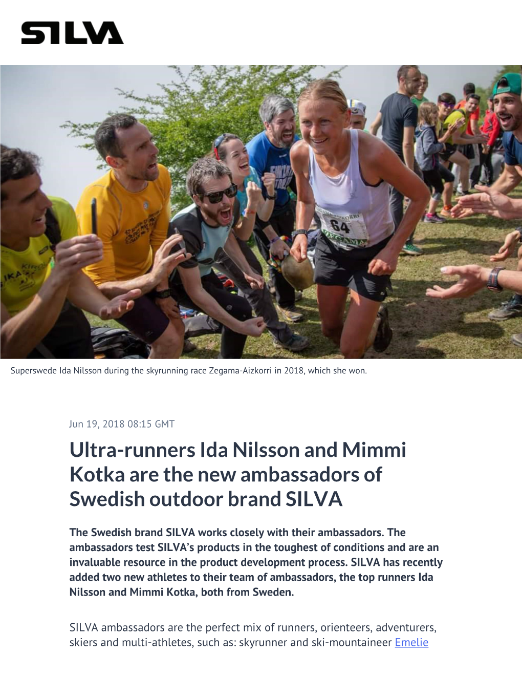 Ultra-Runners Ida Nilsson and Mimmi Kotka Are the New Ambassadors of Swedish Outdoor Brand SILVA