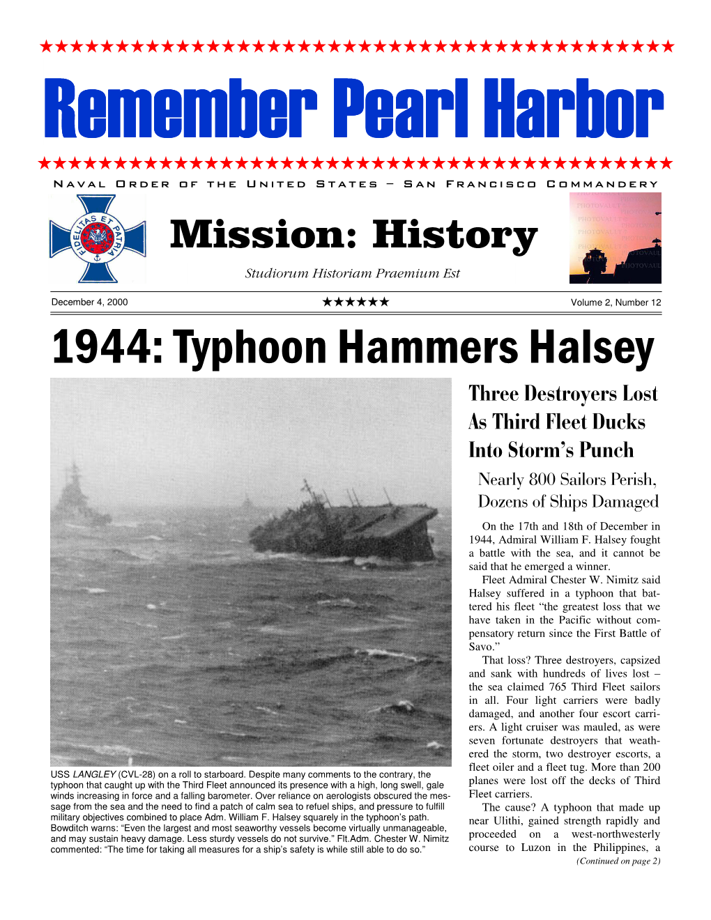 Typhoon Hammers Halsey