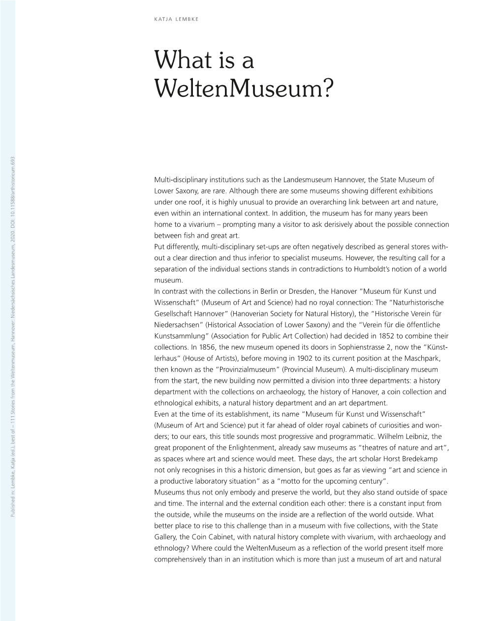 Best of – 111 Stories from the Weltenmuseum, Hannover: Niedersächsisches Landesmuseum, 2020