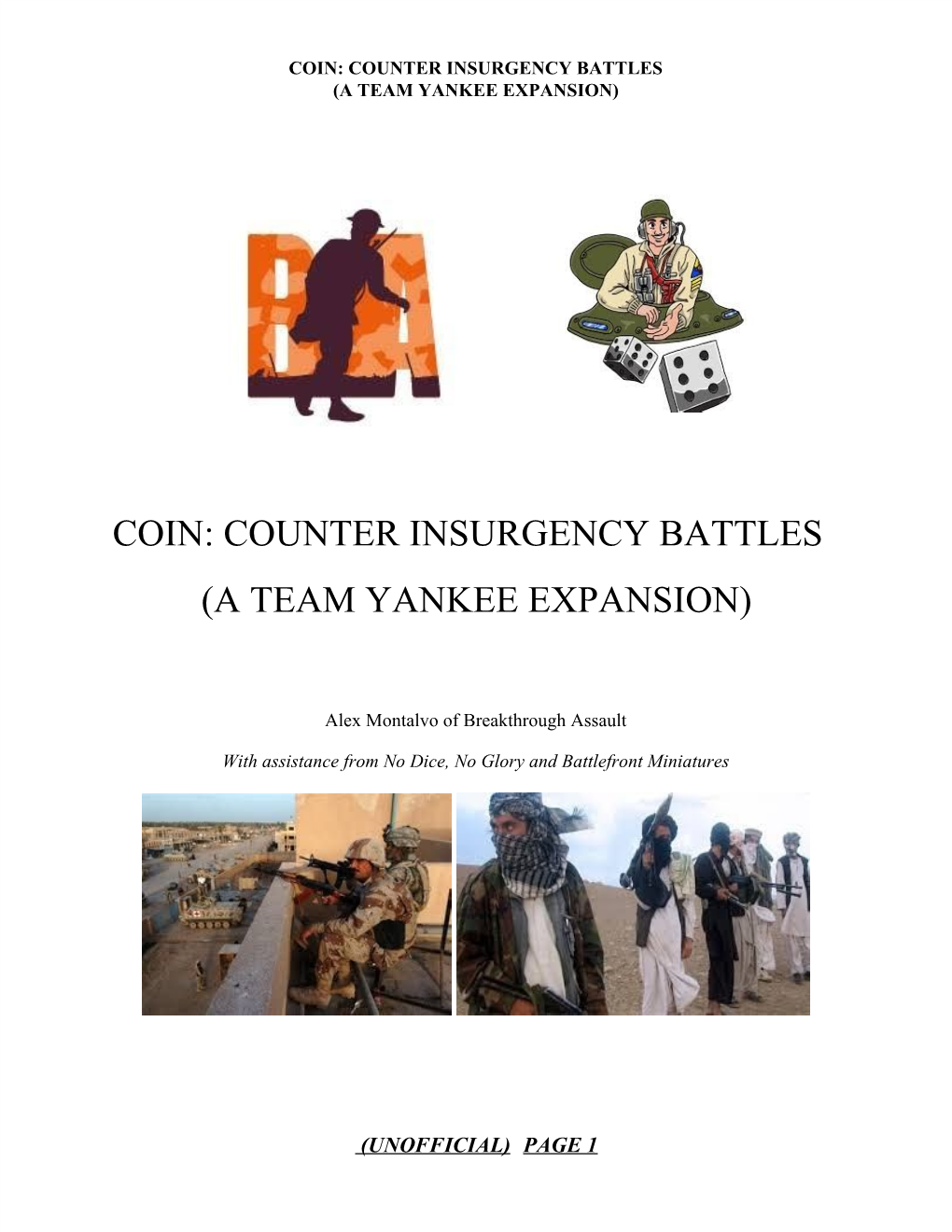 Coin: Counter Insurgency Battles (A Team Yankee Expansion)