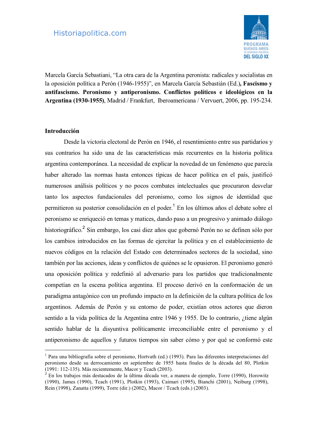 La Otra Cara De La Argentina Peronista: Radicales Y Socialistas En