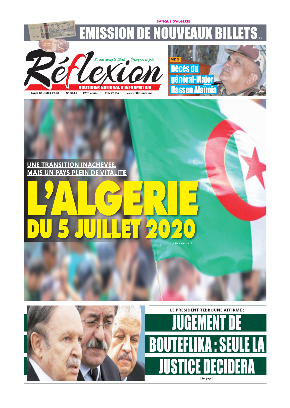 DU 5 JUILLET 2020Lire Pages 4 Et 5