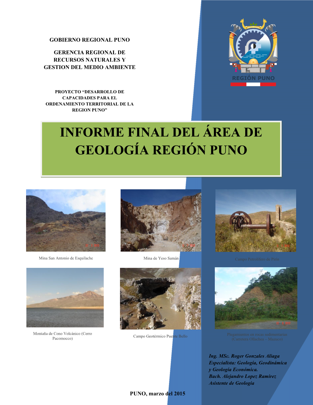 Informe Final Del Área De Geología Región Puno
