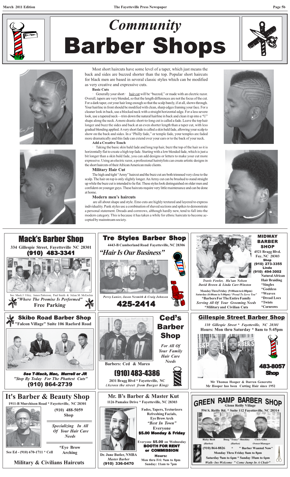 Barber Shops Full Page