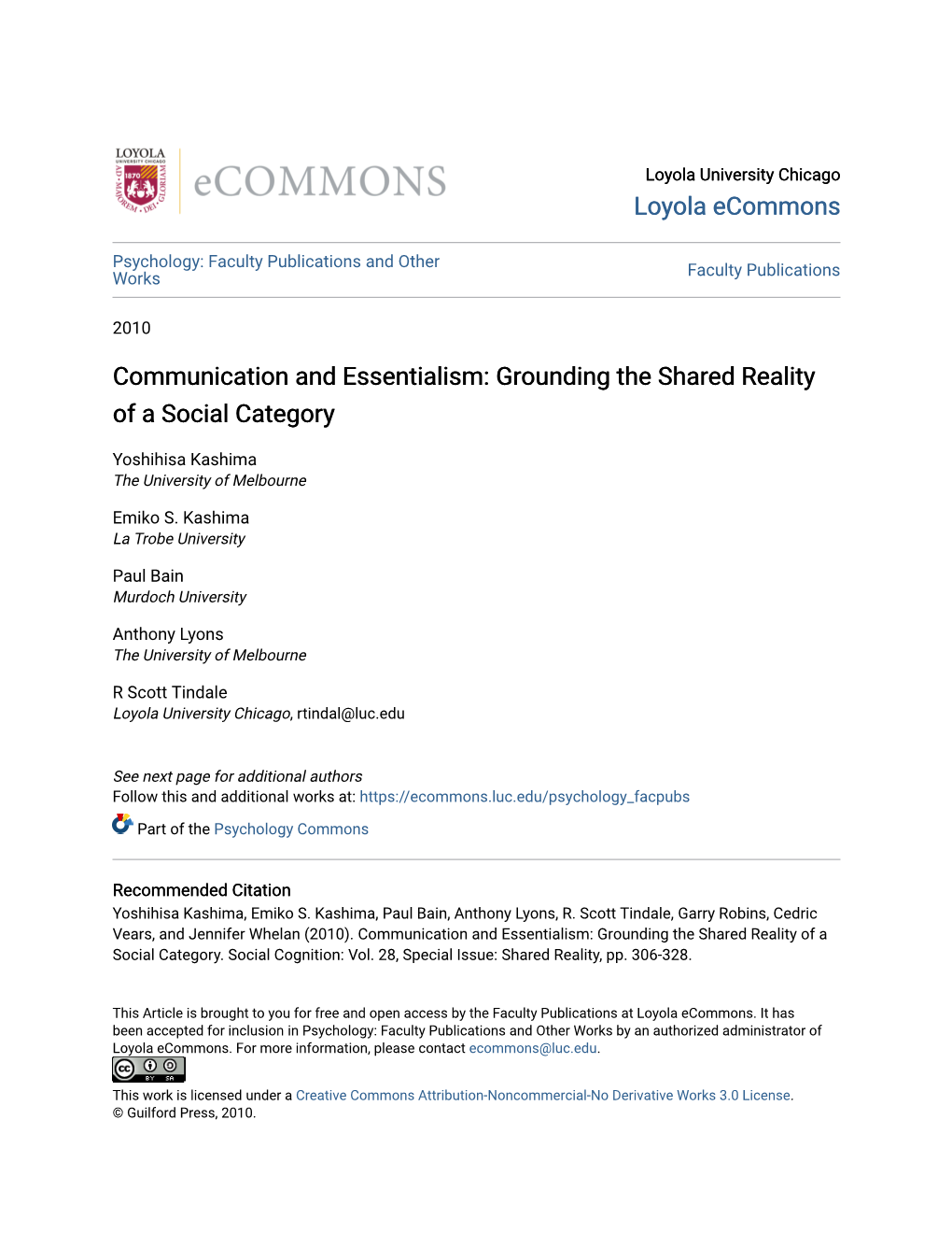 Communication and Essentialism: Grounding the Shared Reality of a Social Category