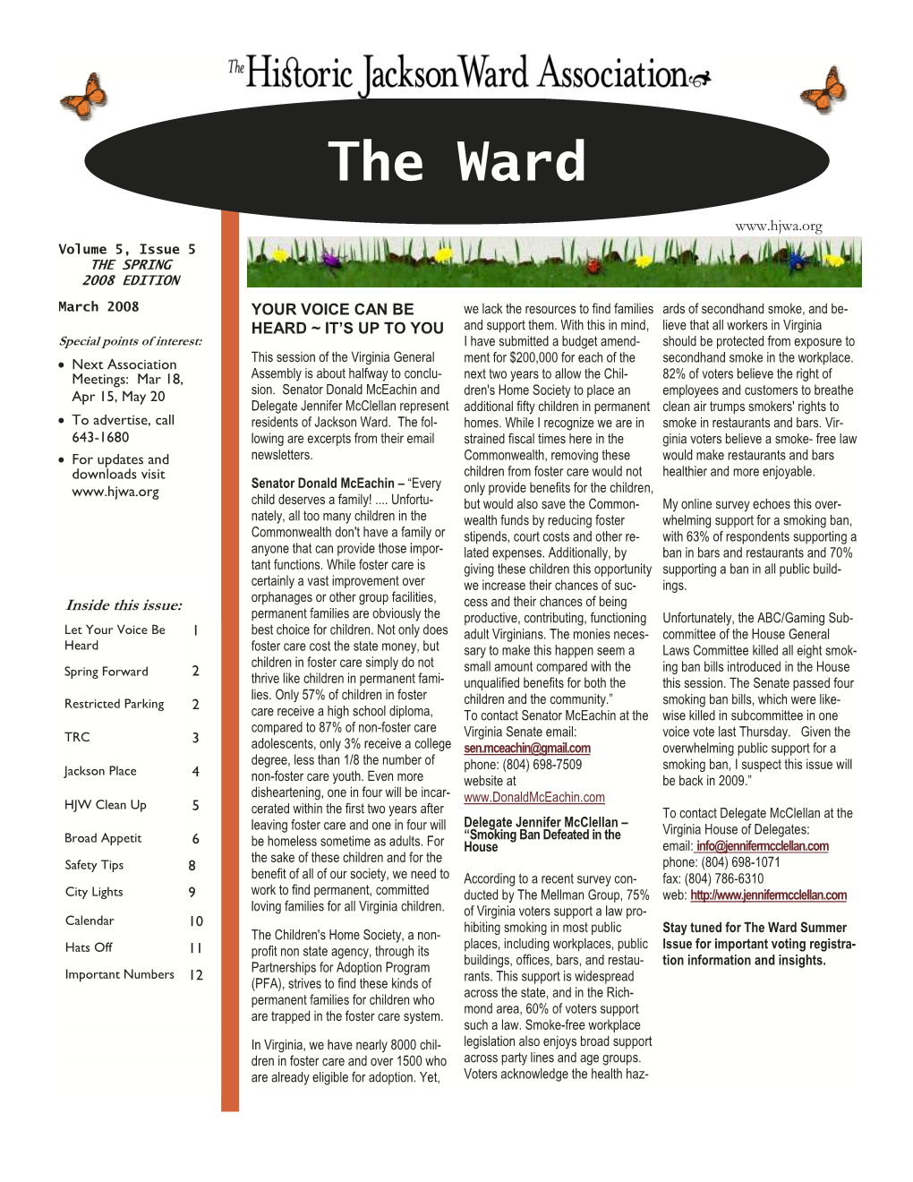 Spring Newsletter, 2008