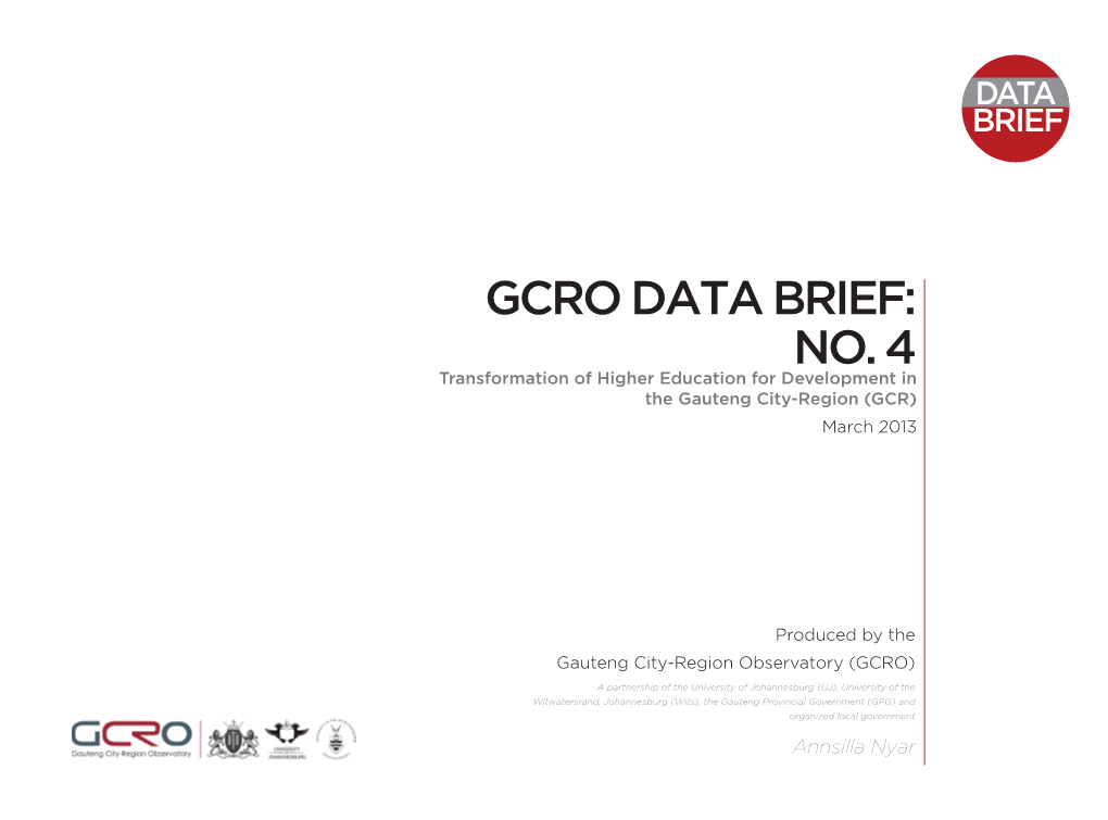 Gcro Data Brief: No