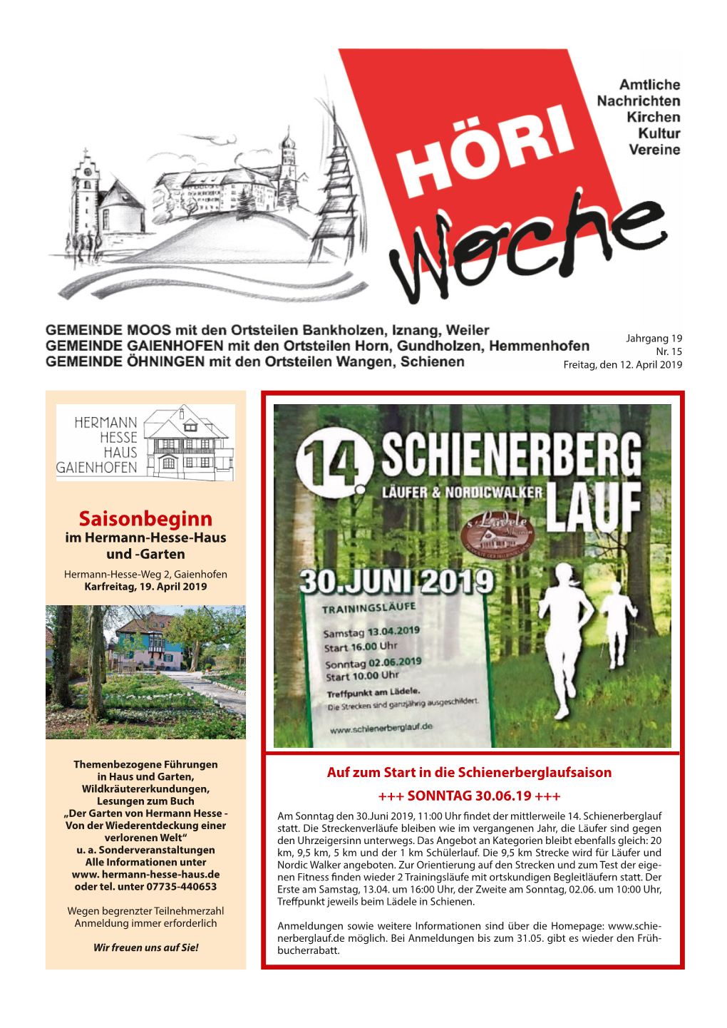 Saisonbeginn Im Hermann-Hesse-Haus Und -Garten Hermann-Hesse-Weg 2, Gaienhofen Karfreitag, 19