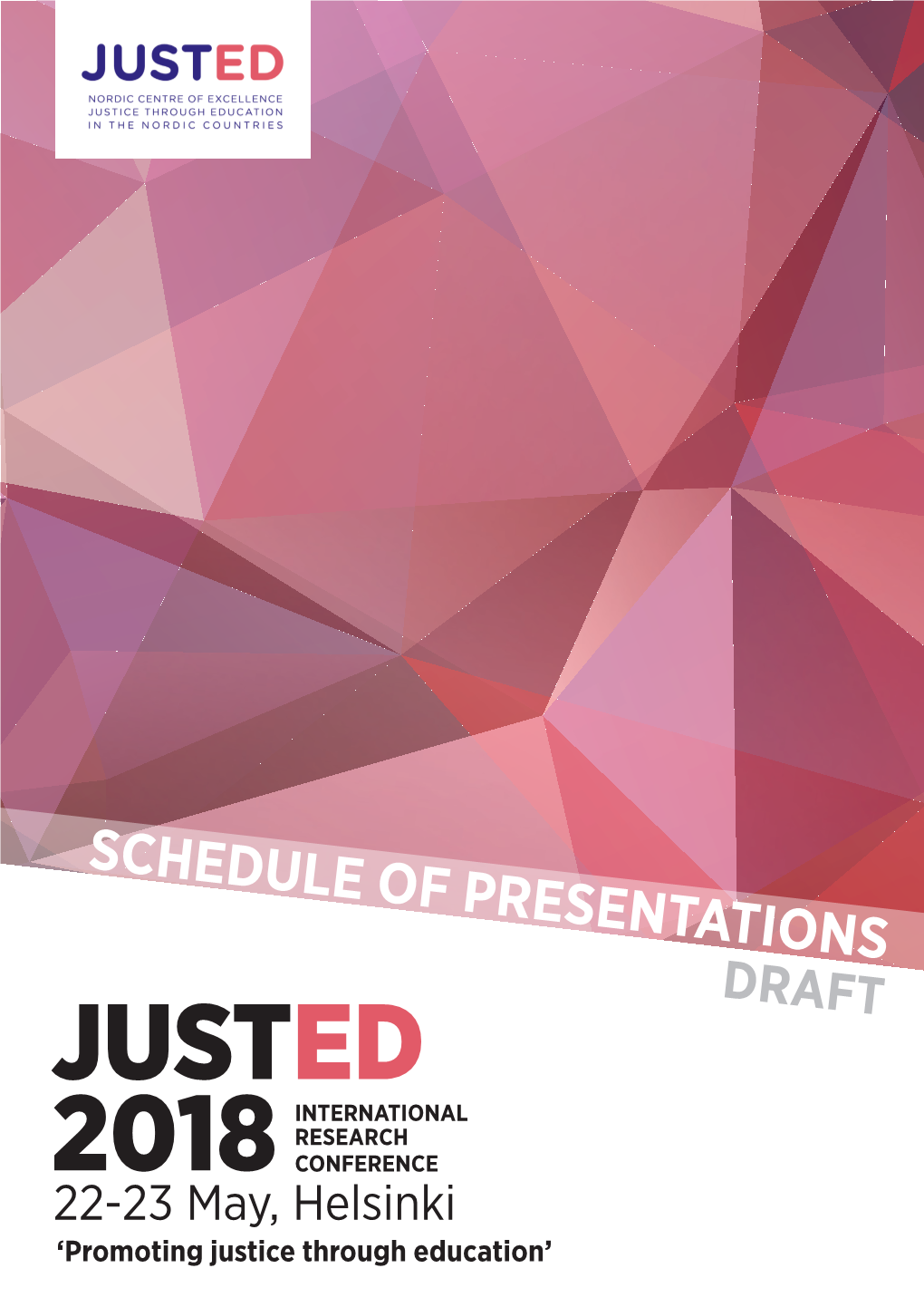 Schedule of Presentations