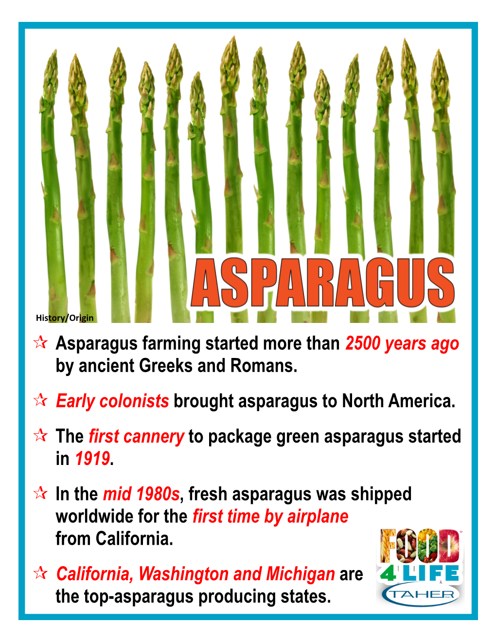 Asparagus Farming Started More Than 2500 Years Ago by Ancient Greeks and Romans