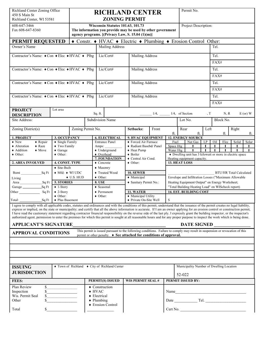 Check Off Type of Permit Requested, Such As Structural, HVAC, Electrical Or Plumbing